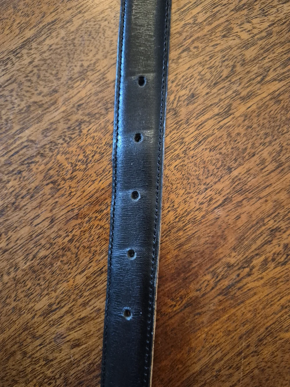 Coach Men's Black Leather Belt with Gold Buckle Size 34